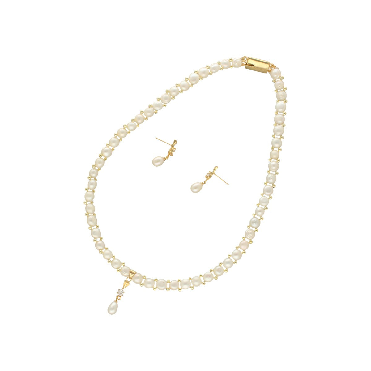 J Pearls Jabi 1 Line Pearl Necklace | Swadesiicart