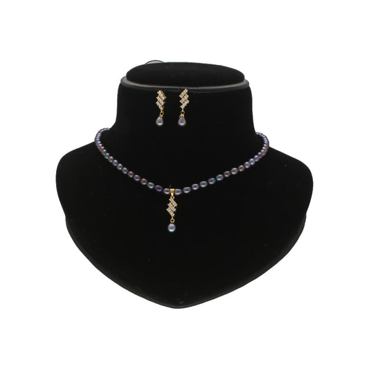 J Pearls Lopa 1 Line Pearl Necklace | Swadesiicart