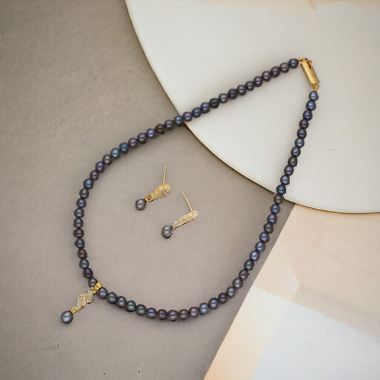J Pearls Lopa 1 Line Pearl Necklace | Swadesiicart