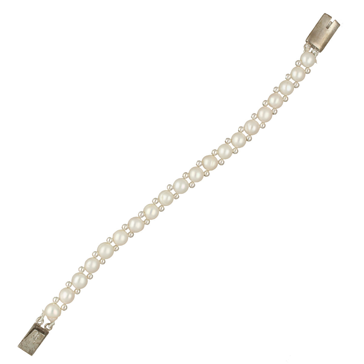 J Pearls Charm 1 Line Pearl Bracelet - Swadesiicart