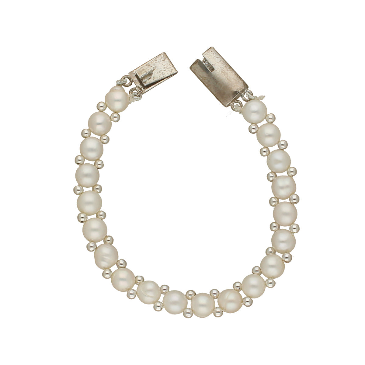 J Pearls Charm 1 Line Pearl Bracelet - Swadesiicart