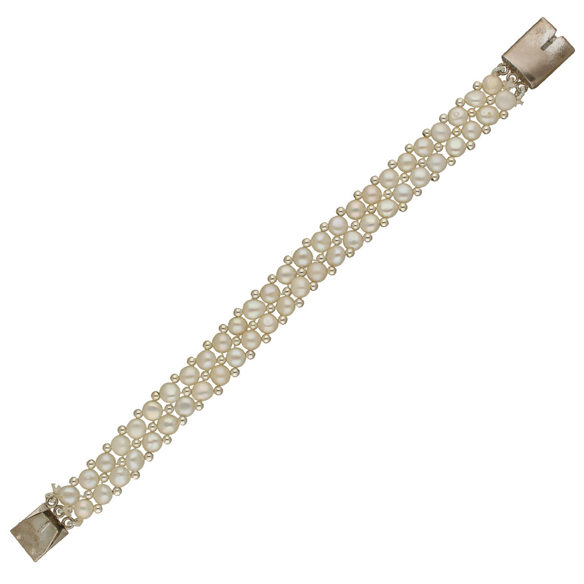 J Pearls Marvelous 2 Lines Pearl Bracelet - Swadesiicart