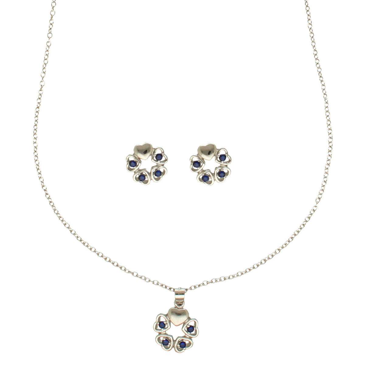 J Pearls Elegant 925 Silver Pendant Set | Swadesiicart