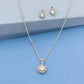 J Pearls Modern 925 Silver Pendant Set | Swadesiicart