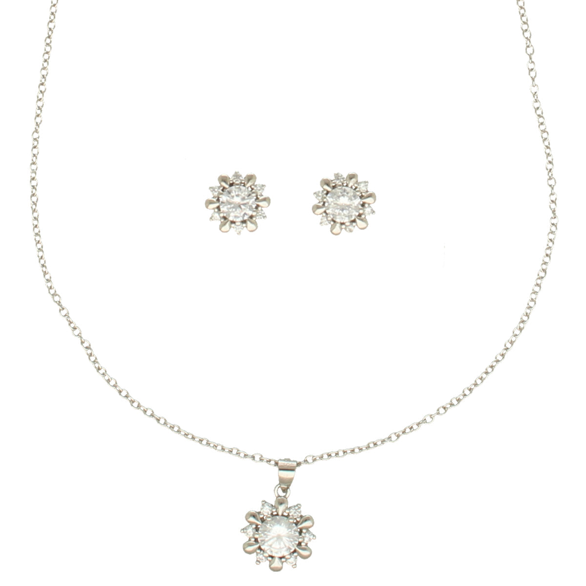 J Pearls Modern 925 Silver Pendant Set | Swadesiicart