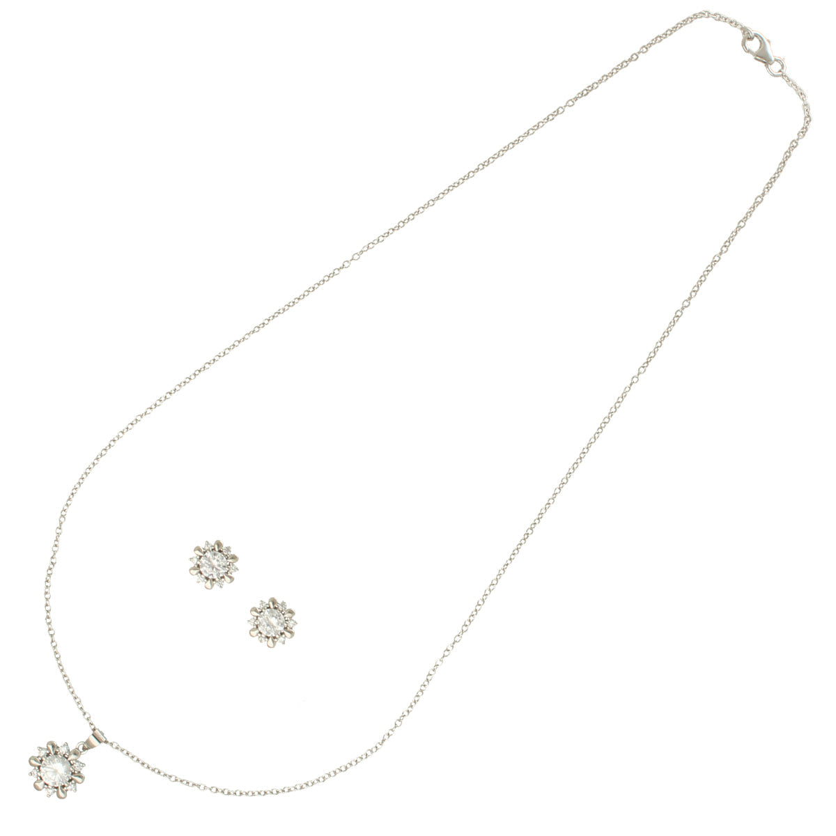 J Pearls Modern 925 Silver Pendant Set | Swadesiicart