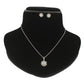 J Pearls Modern 925 Silver Pendant Set | Swadesiicart