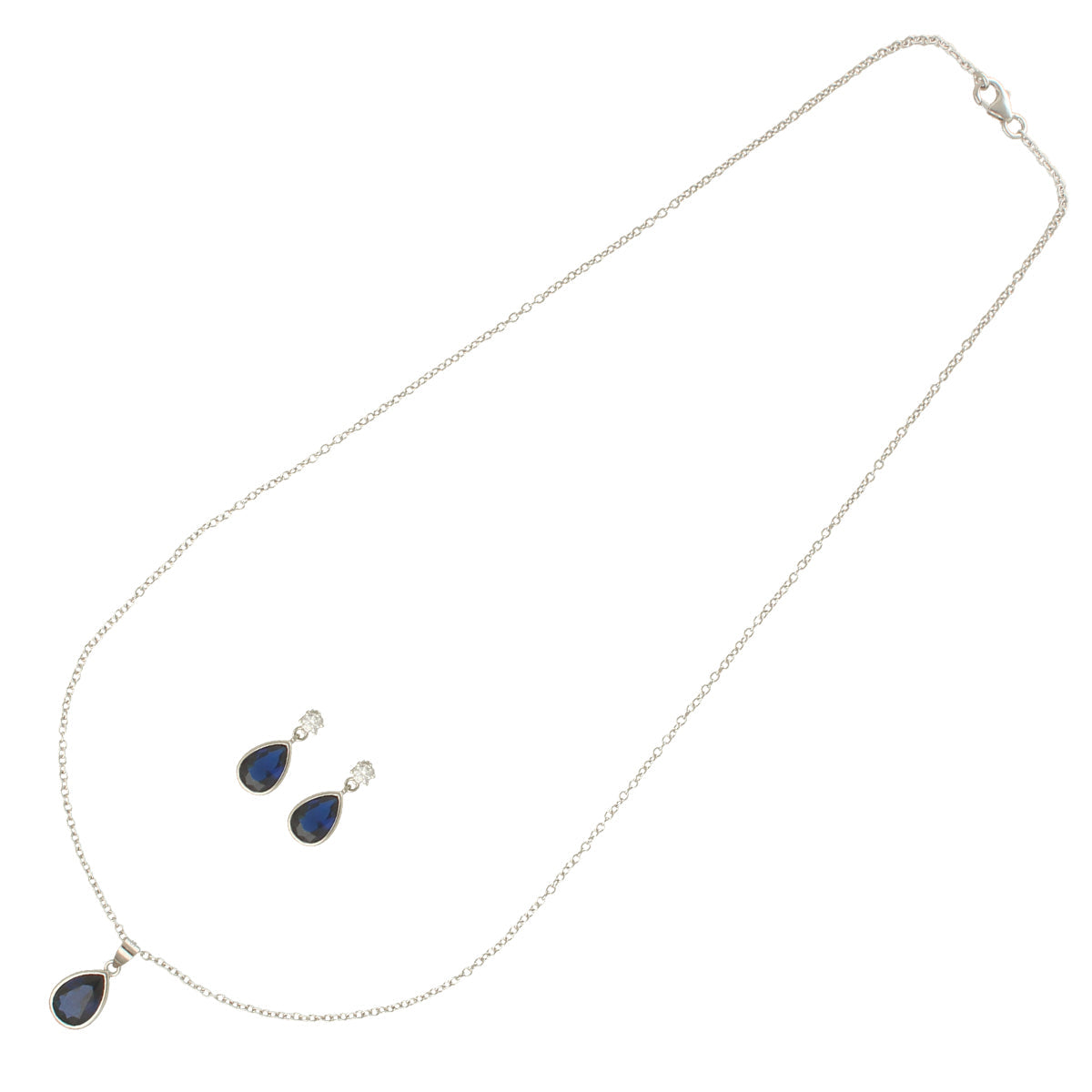 J Pearls Intricate 925 Silver Designer Pendant Set | Swadesiicart