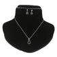 J Pearls Intricate 925 Silver Designer Pendant Set | Swadesiicart
