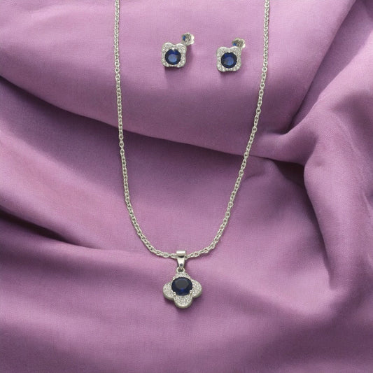 J Pearls Minimalist 925 Silver Pendant Set | Swadesiicart