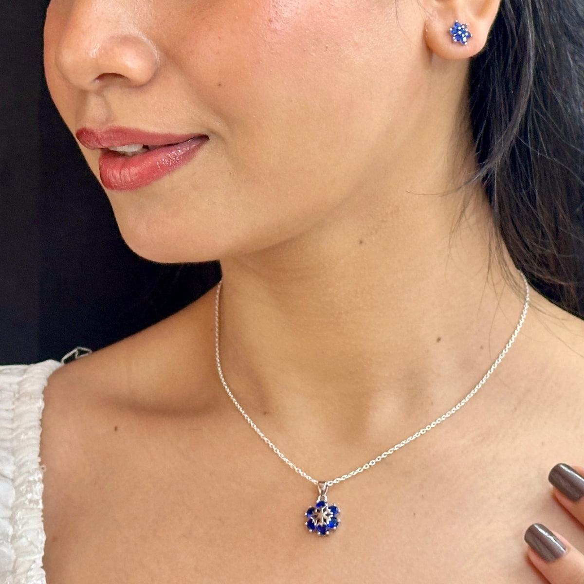 J Pearls Trendy 925 Silver Pendant Set | Swadesiicart