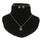 J Pearls Classic 925 Silver Pendant Set | Swadesiicart