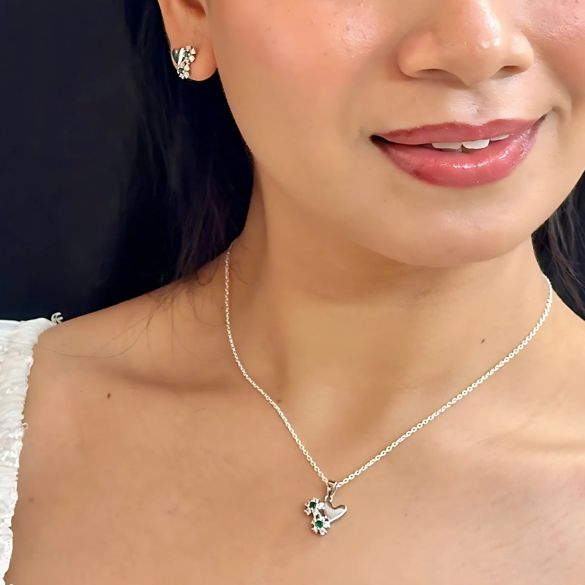 J Pearls Designer 925 Silver Pendant Set Jewelry | Swadesiicart