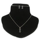 J Pearls Artistic 925 Sterling Silver Pendant Set | Swadesiicart