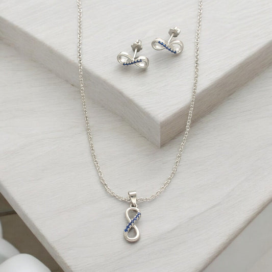 J Pearls Artistic 925 Sterling Silver Pendant Set | Swadesiicart