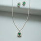 J Pearls Luxury 925 Sterling Silver Pendant Set | Swadesiicart