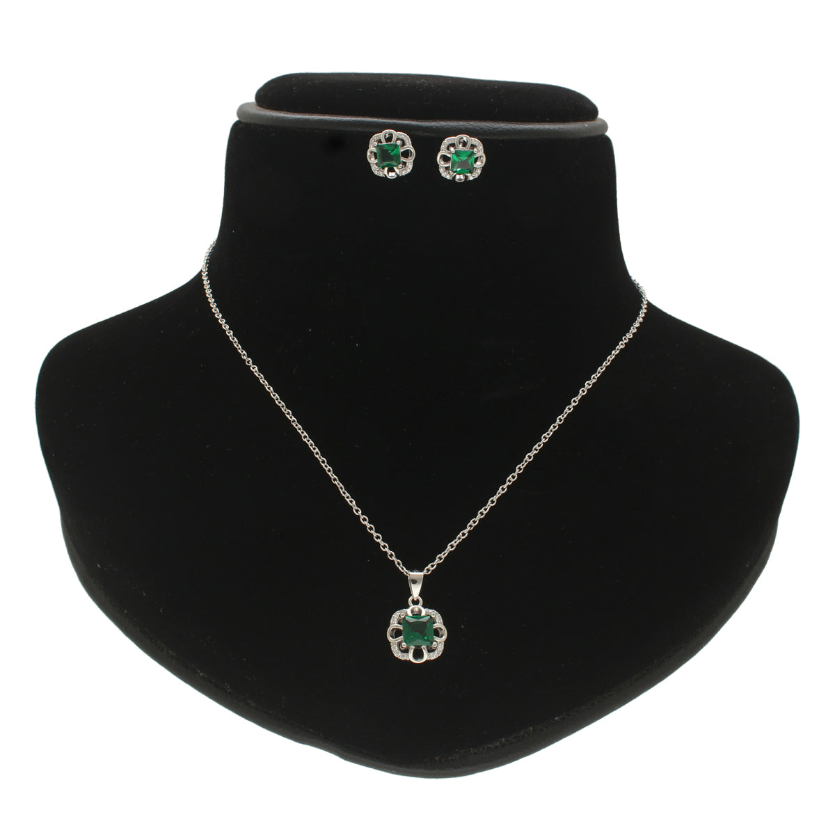 J Pearls Luxury 925 Sterling Silver Pendant Set | Swadesiicart