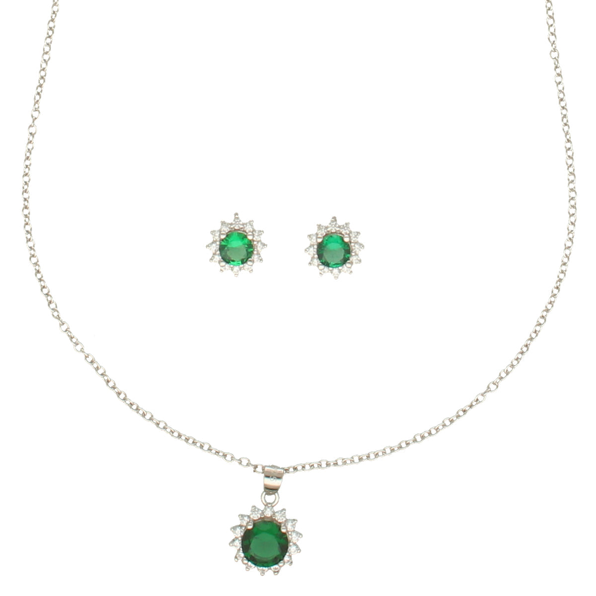 J Pearls Contemporary 925 Silver Pendant Set | Swadesiicart
