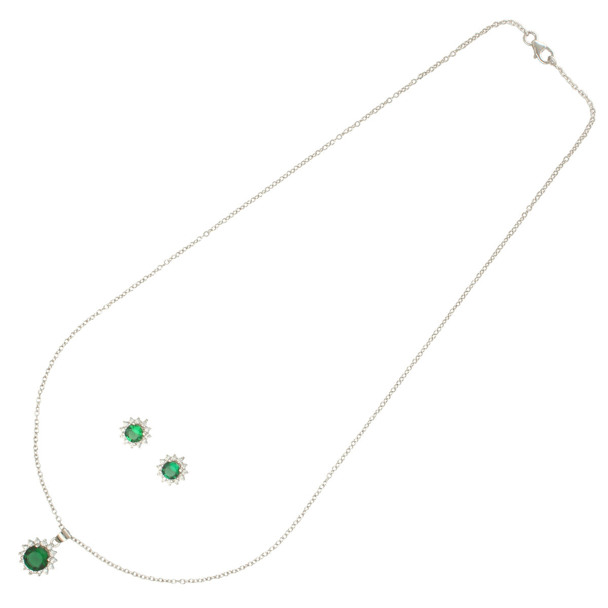J Pearls Contemporary 925 Silver Pendant Set | Swadesiicart