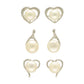J Pearls Liora Pearl Earrings Pack 3 - Swadesiicart
