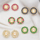 J Pearls Rhea Pearl Earrings Pack 5 - Swadesiicart