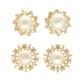 J Pearls Caralin Pearl Earrings Pack 2 - Swadesiicart