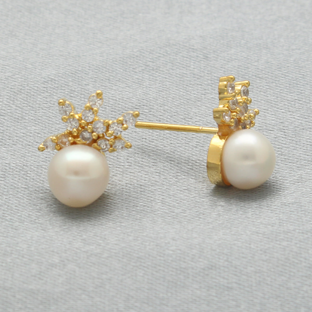 J Pearls Zuri Pearl Earrings Pack 4 - Swadesiicart