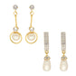 J Pearls Vyom Pearl Earrings Pack 2 - Swadesiicart