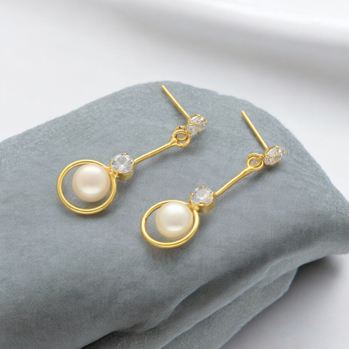 J Pearls Vyom Pearl Earrings Pack 2 - Swadesiicart