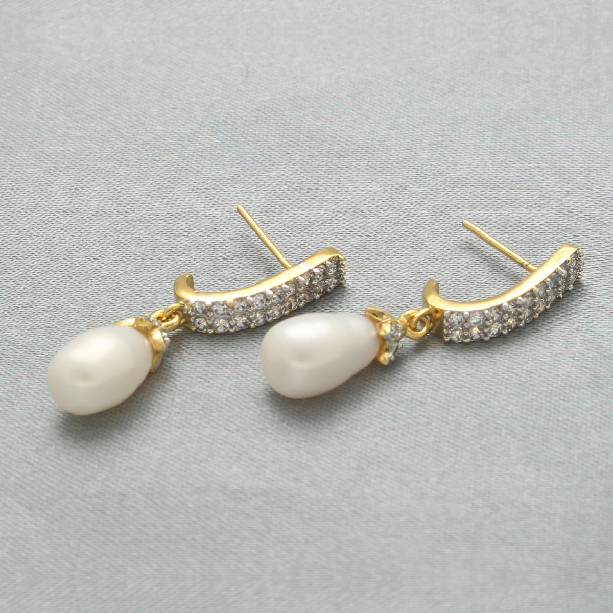 J Pearls Vyom Pearl Earrings Pack 2 - Swadesiicart