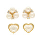 J Pearls Larisa Pearl Earrings Pack 2 - Swadesiicart
