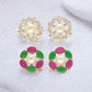 J Pearls Gia Pearl Earrings Pack 2 - Swadesiicart