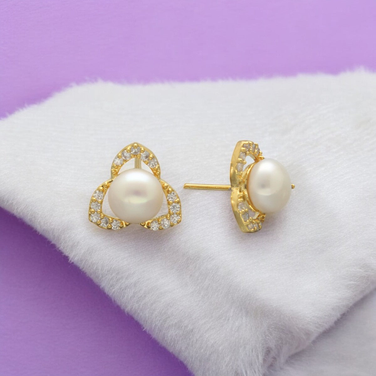 J Pearls Tanay Pearl Earrings Pack 4 - Swadesiicart