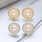 J Pearls Amod Pearl Earrings Pack 2 - Swadesiicart