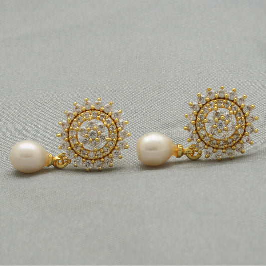 J Pearls Esita Pearl Earrings Pack 2 - Swadesiicart