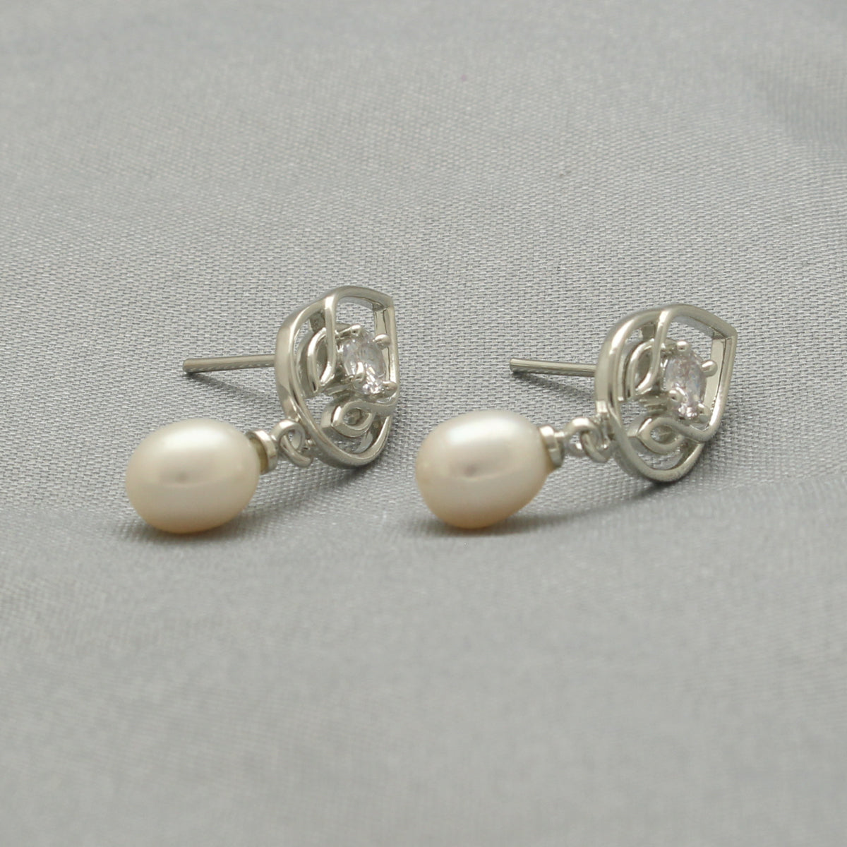 J Pearls Girik Pearl Earrings Pack 4 - Swadesiicart