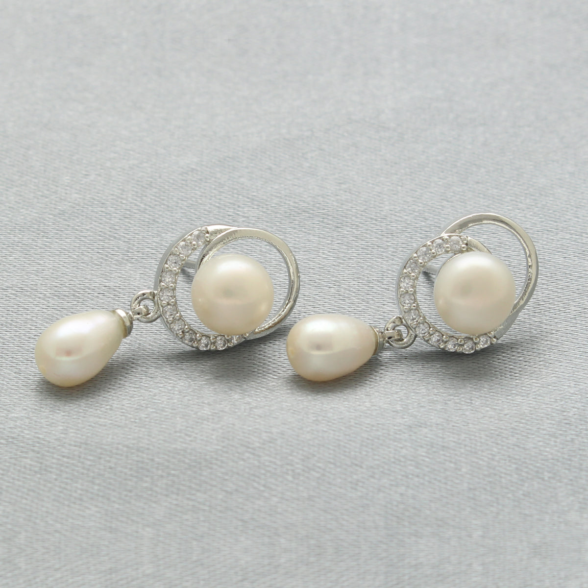 J Pearls Girik Pearl Earrings Pack 4 - Swadesiicart
