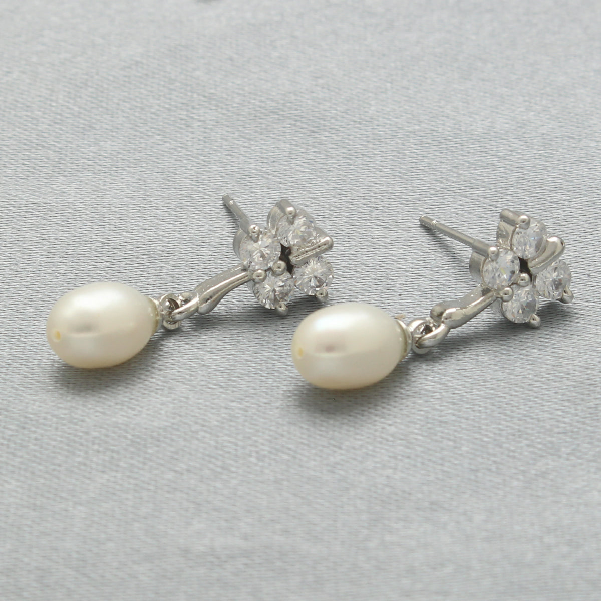 J Pearls Hansa Pearl Earrings Pack 2 - Swadesiicart