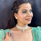 J Pearls Iha 4 Lines Round Pearl Choker Set | Swadesiicart