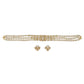 J Pearls Jasmine 3 Lines Pearl Choker Set | Swadesiicart