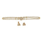 J Pearls Mahika 3 Lines Pearl Choker Set | Swadesiicart