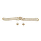 J Pearls Zivah 3 Lines Pearl Choker Set | Swadesiicart