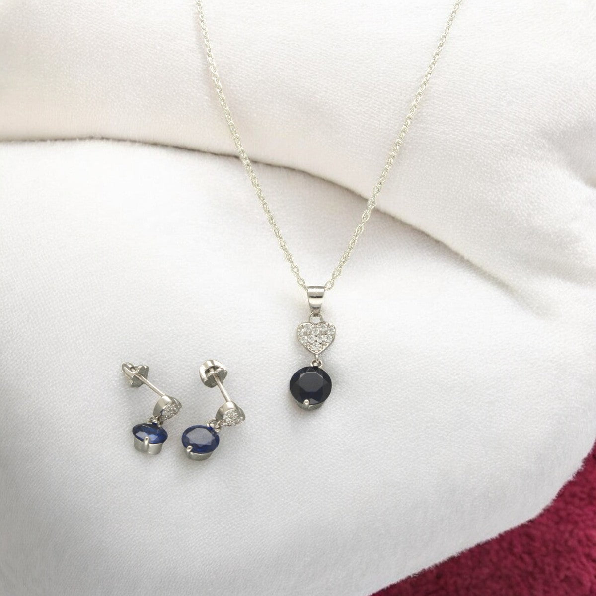 J Pearls Clara 925 Silver Pendant Set | Swadesiicart