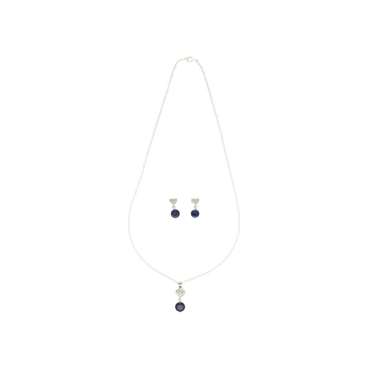 J Pearls Clara 925 Silver Pendant Set | Swadesiicart