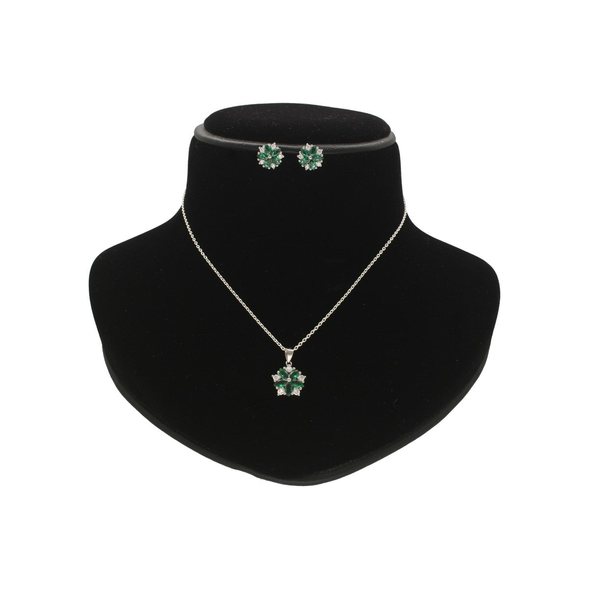 J Pearls Faris 925 Silver Pendant Set | Swadesiicart