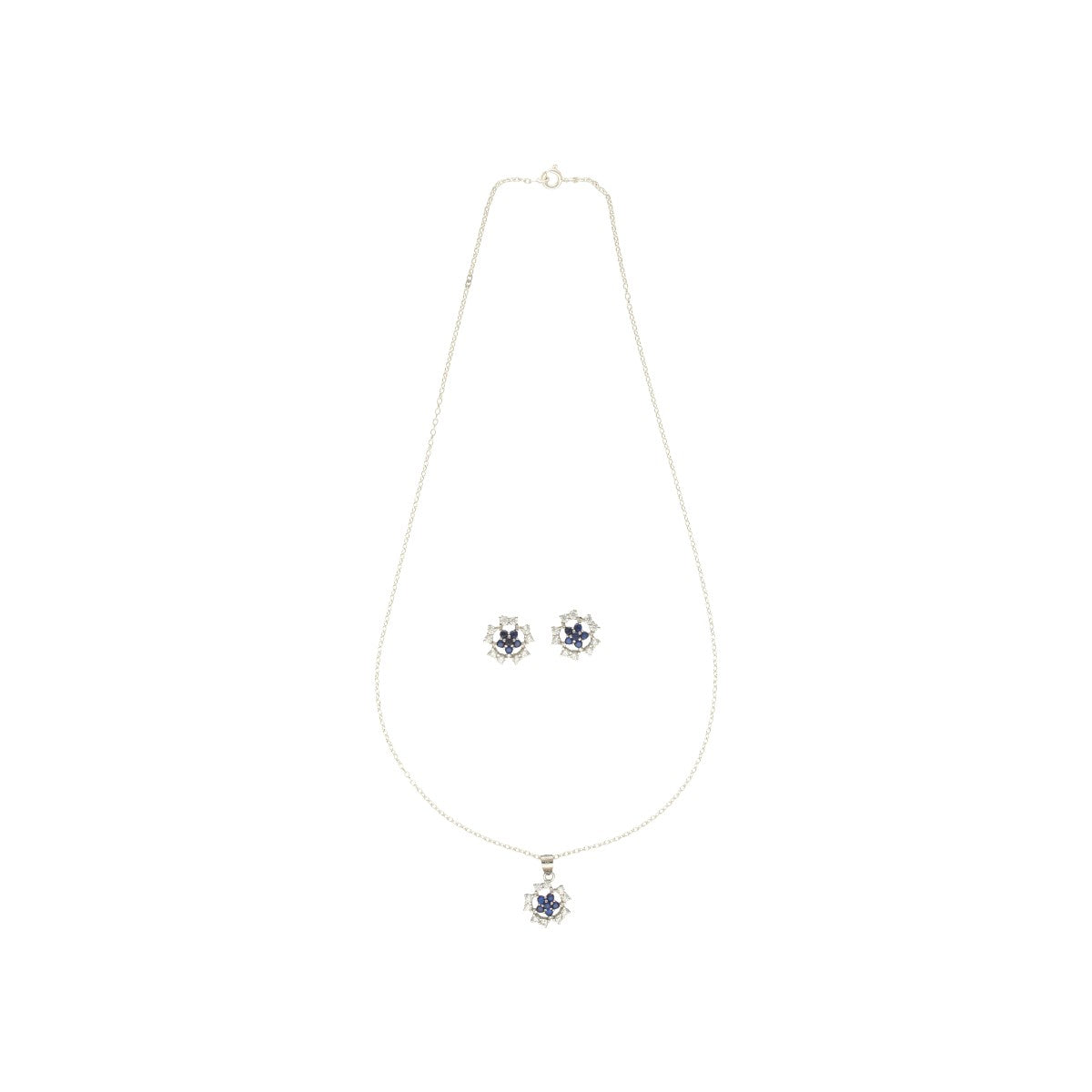 J Pearls Divin 925 Silver Pendant Set | Swadesiicart