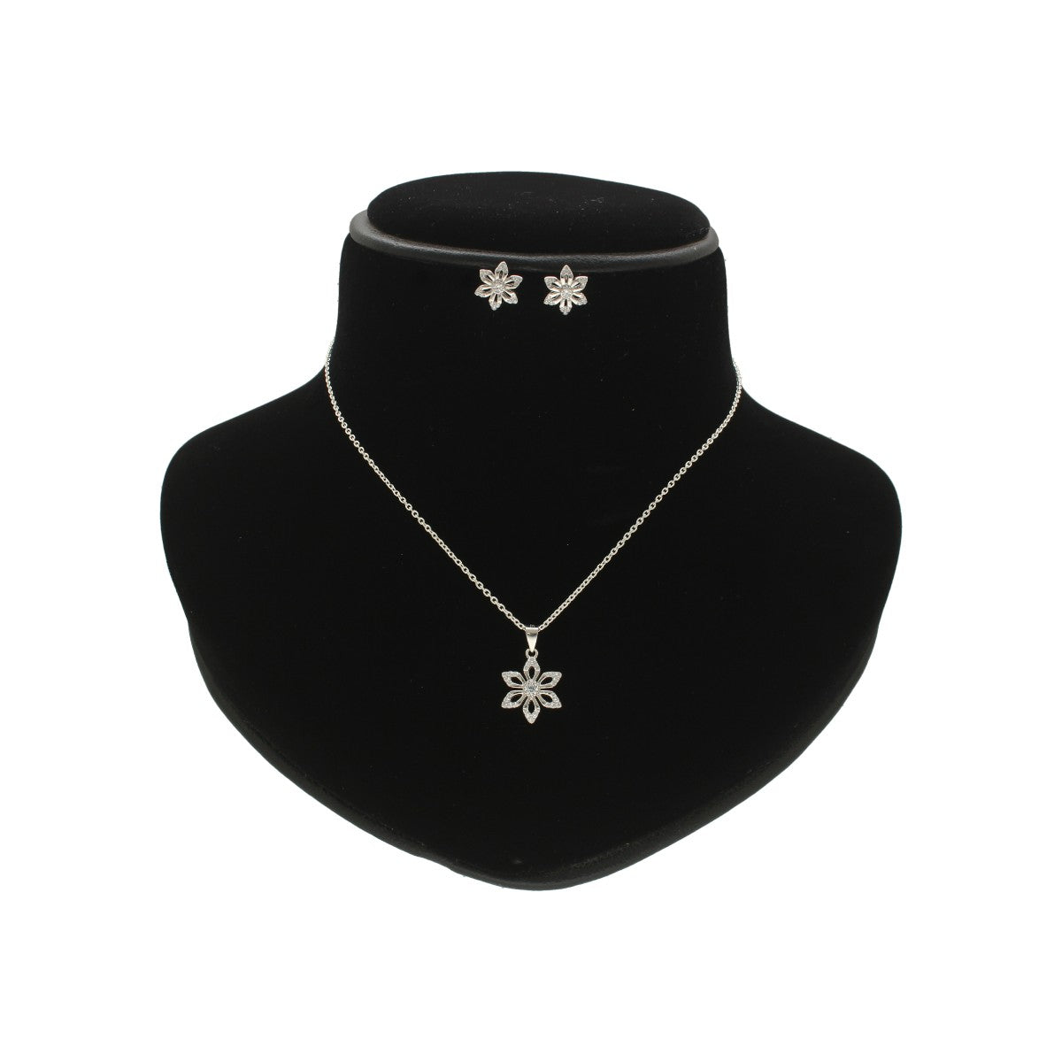 J Pearls Trellis 925 Silver Pendant Set | Swadesiicart