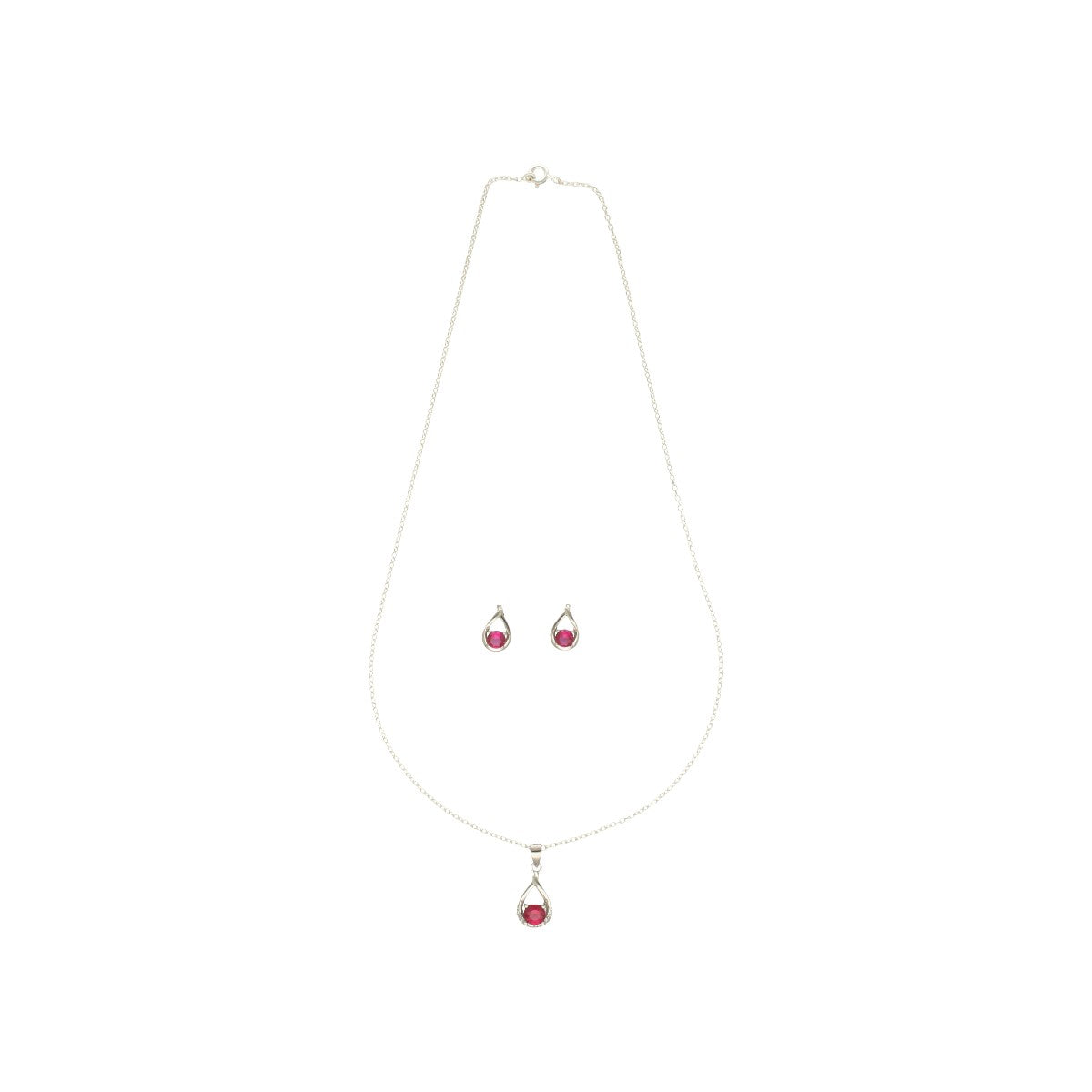J Pearls Roye 925 Silver Pendant Set | Swadesiicart