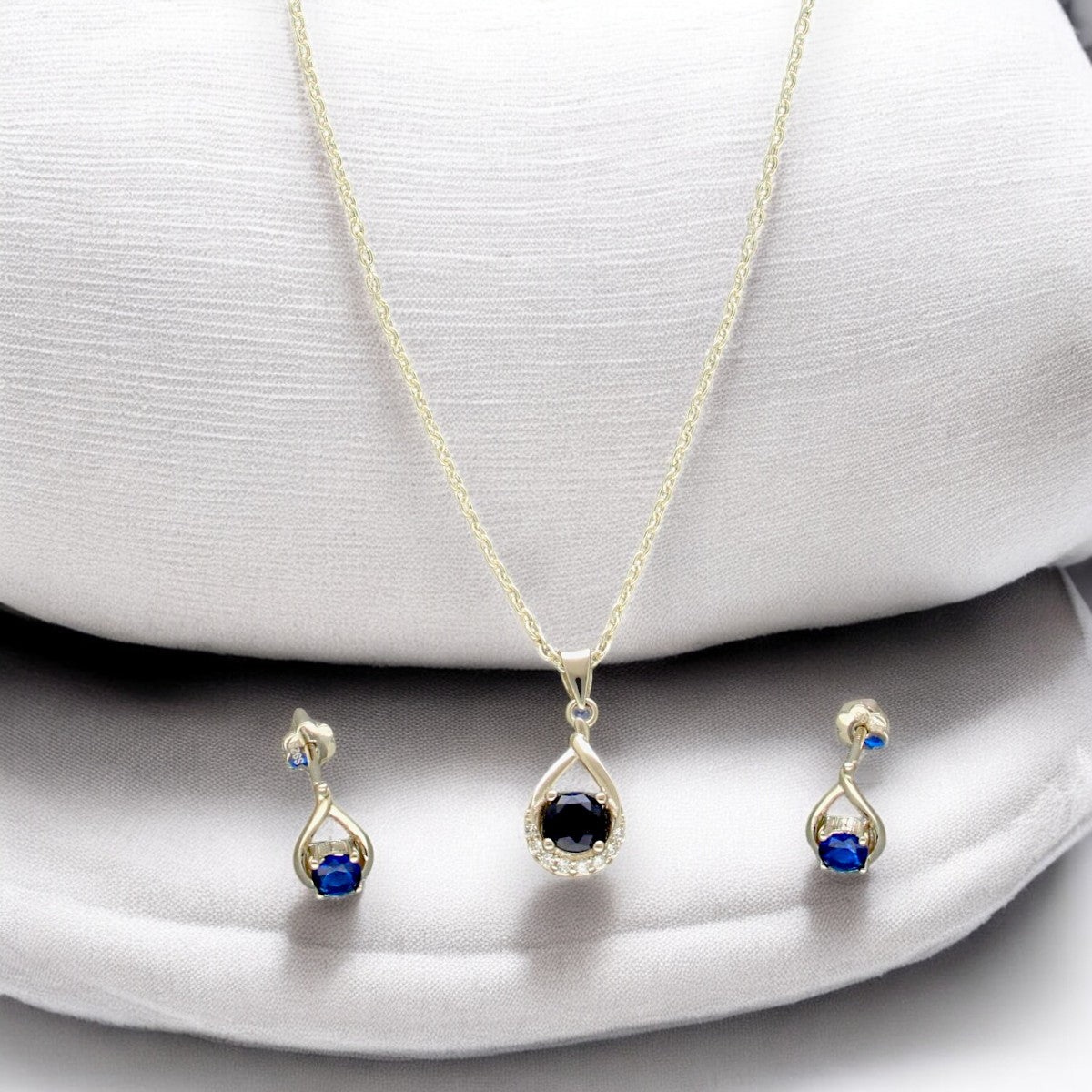 J Pearls Valerie 925 Silver Pendant Set | Swadesiicart