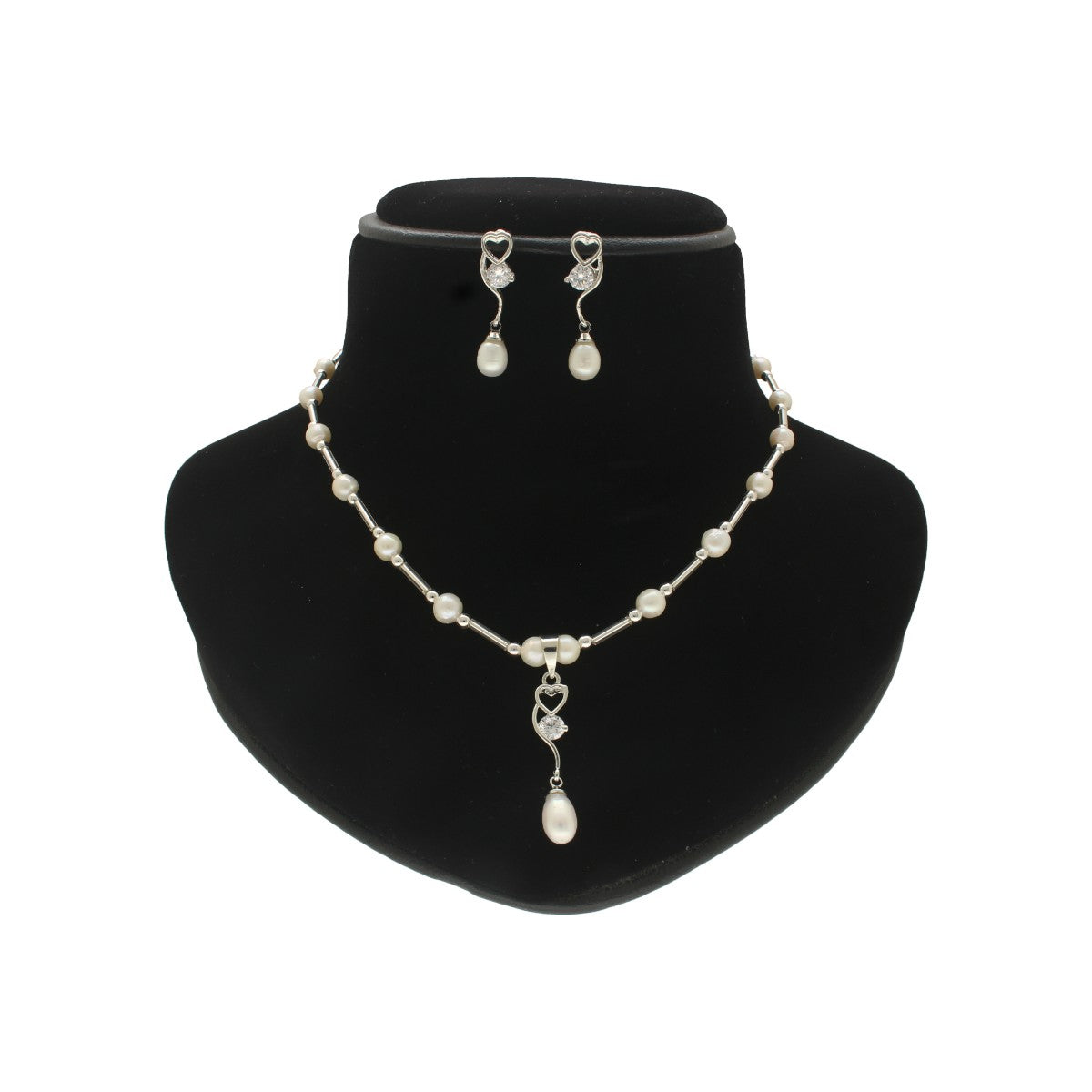 J Pearls Jivika Pearl Pendant Set | Swadesiicart